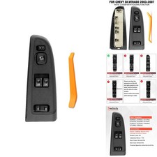 CNPAPC 15883322 Front Left Master Power Window Switch And Panel 2 Doors Folding