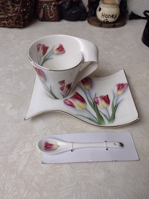 Adeline 3piece Tea Cup Set By Hampstead. No Box.