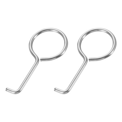 #ad 2Set Drain Lifting Hooks Stainless Steel Drain Grate Puller Drain Hook 63x30mm $17.22