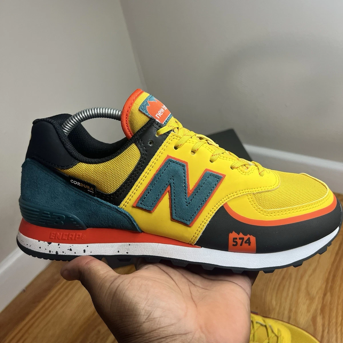 LIKE NEW New Balance 574T Sneakers! 13  Harvest Gold Blaze  CORDURA  U574TZ2 New Balance 574T  main image 3