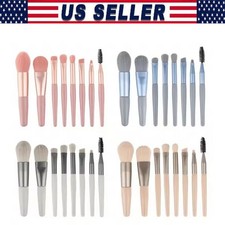 NEW 8pcs Makeup Brushes Travel Brush Set Make...