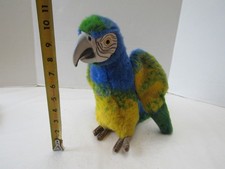 VINTAGE STEIFF ANIMAL PARROT BIRD MACAW 11 INCH PLUSH BLUE GREEN YELLOW