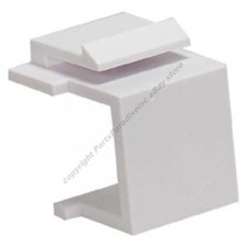 Keystone BLANK Insert/Cover wall face plate/surface mount hole/jack/port WHITE