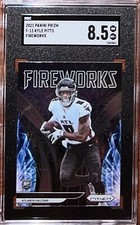 2021 Panini Prizm Football Kyle Pitts Rookie Fireworks Insert RC SGC 8.5