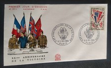 ENVELOPPE PREMIER JOUR 1965 TIMBRE ANNIVERSAIRE VICTOIRE PARIS N°1450 FDC