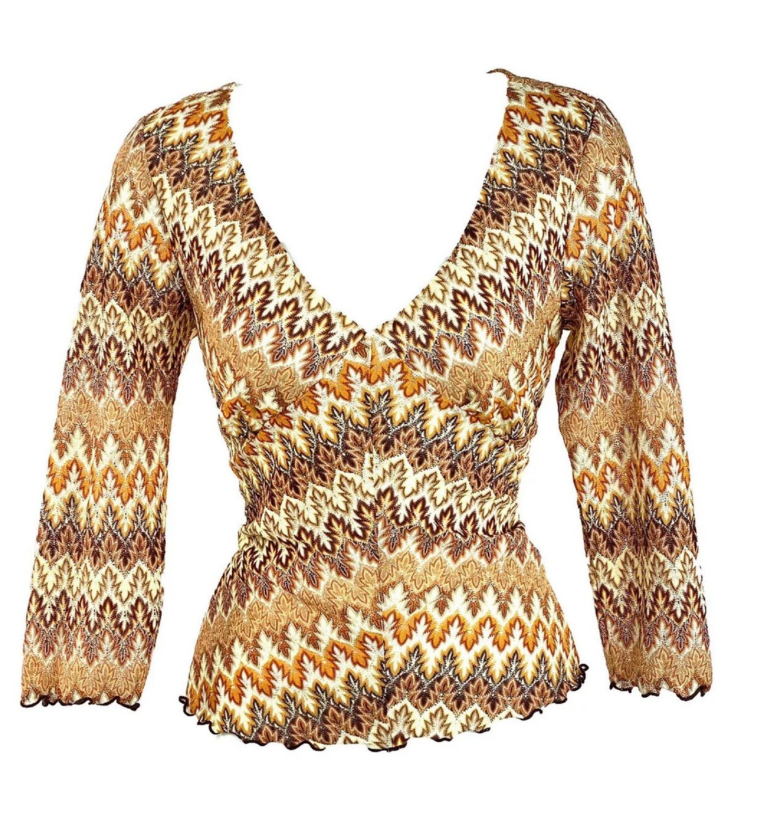 Vintage Y2K 00s Top Mesh Sheer Knit Crochet Stretch Floral Overlay