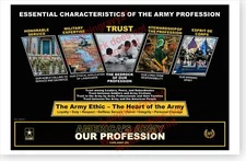 US Army Soldiers Essential Characteristics Of The Army Professional CAPE Poster