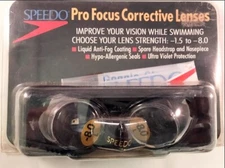 Speedo Swim Googles 8.0 Pro Focus Corrective Lenses Anti- Fog Coating