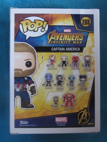 VINTAGE FUNKO POP CAPTAIN AMERICA AVENGERS 288 BOBBLE HEAD FIGURE MARVEL IN BOX - Picture 4 of 24