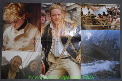 MASTER AND COMMANDER Movie Poster 2sided RUSSELL CROWE 2003 Special 21 by 32 3/4 - Picture 3 of 3