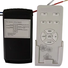Universal 15M Ceiling Fan Lamp Light Timing Wireless Remote Control Receiver Kit
