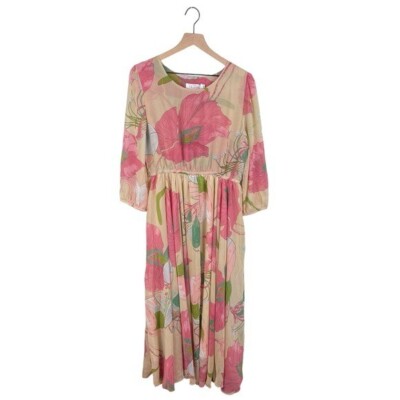 chinese dress ladies CHICWISH Women's Pink Floral Blossom Self-Tied V-Neck Chiffon Maxi Dress,  Size S-M at Amazon Women's Clothing store