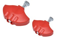 2 x QUALCAST Lawnmower Handle Wing Nut & Bolt Fixing Kit Red / Black FAST POST
