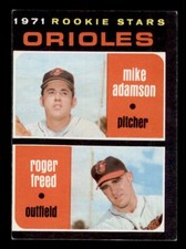 1971 TOPPS #362 MIKE ADAMSON / ROGER FREED ROOKIE RC BALTIMORE ORIOLES
