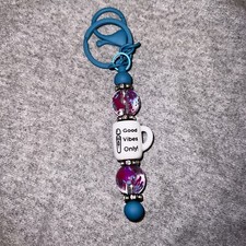 Handmade Beaded Keychain, Purse Charm, Zipper Pull
