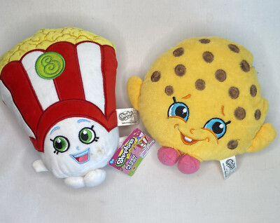 Shopkins Plush Lot of Poppy Corn Popcorn 8” Kooky Chocolate