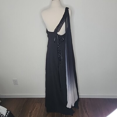 Witchy Whimsigoth XL Long Dress Black Smokey One Shoulder Rhinestones Flowy | eBay Witchy Whimsigoth XL Long Dress Black Smokey One Shoulder Rhinestones Flowy | eBay