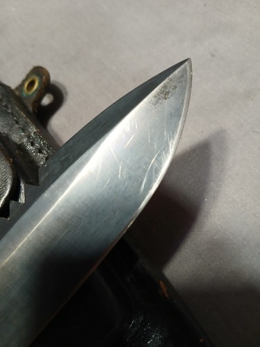 Vintage Explorer Wilderness Survival Knife W/Leather Sheath Compass in handle - Picture 14 of 24