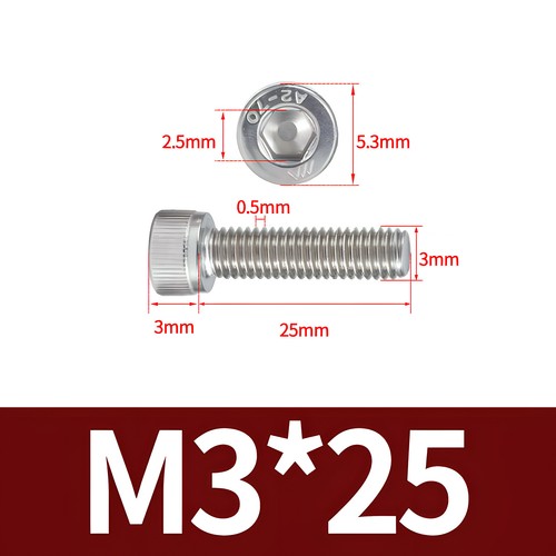 M2 - M12 SOCKET CAP SCREWS A4 STAINLESS STEEL ALLEN KEY BOLTS HEX HEAD DIN 912 - Picture 35 of 155
