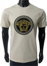 Vèrsace Men Beige T-Shirt