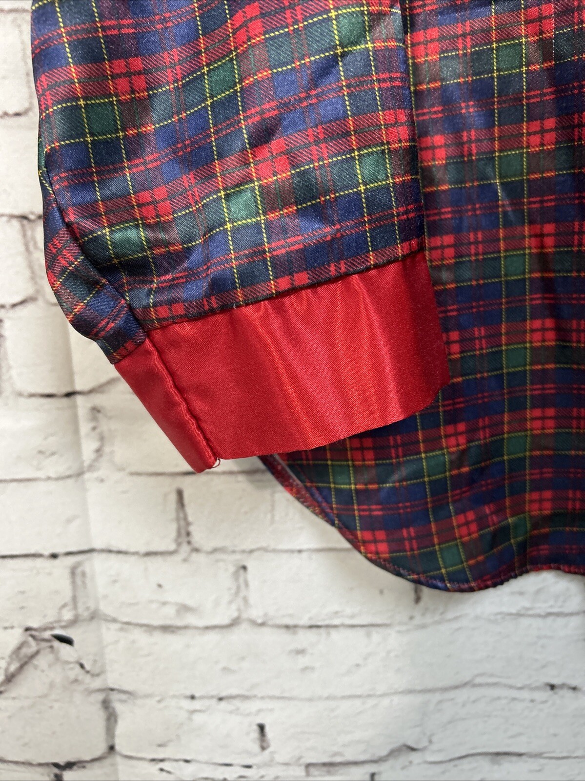 Kathryn Pajama Set Red Plaid Women Size Medium Vintage Christmas Silky Vintage