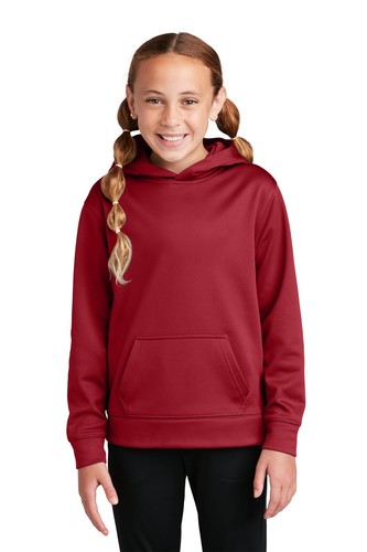 Sport-Tek YST244 Youth 100% Polyester Sport-Wick Fleece Hooded Pullover - Picture 20 of 45