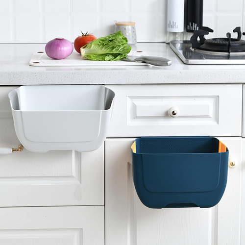 Hanging Kitchen Trash Can,Foldable Waste Bin for Kitchen,Hanging Folding Mini Tr - Picture 2 of 8