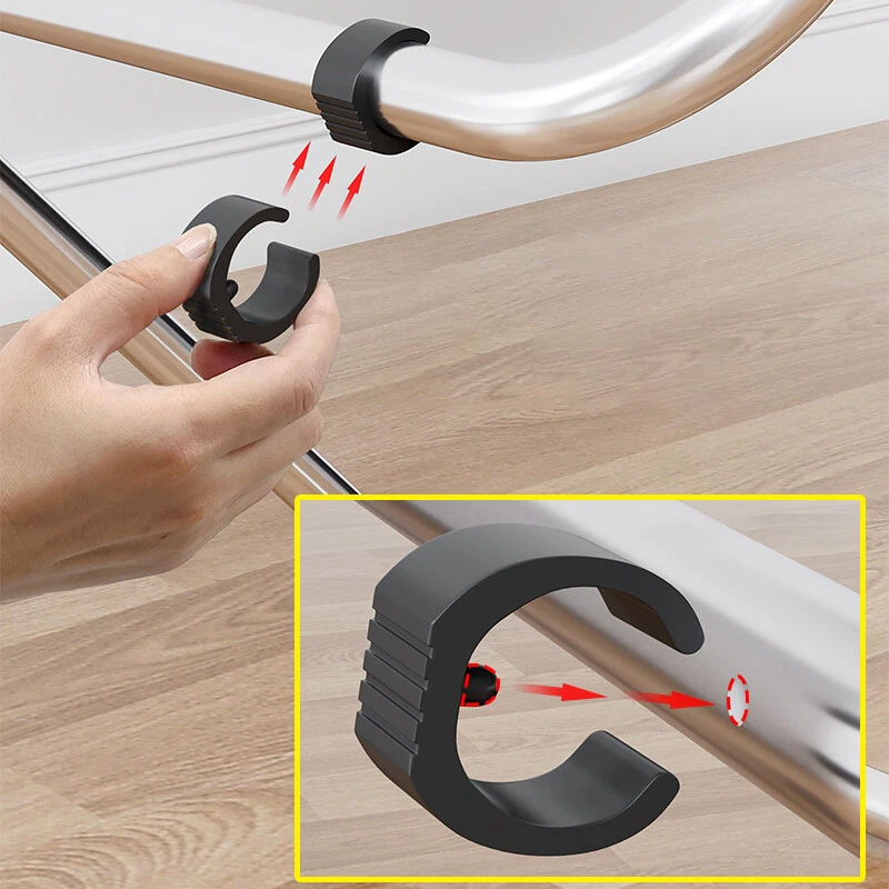 Black/White Clip on Sled Chair Glides 6-32mm Clip on Glides for Sled type Chairs - Image 4 of 4