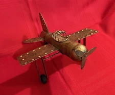 Vintage - Wood Metal - Air Craft Bi-Plane