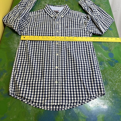 NWT Boy's 12/14 Tommy Hilfiger Medium Long Sleeve Button Dress Shirt Gingham New - Picture 9 of 10