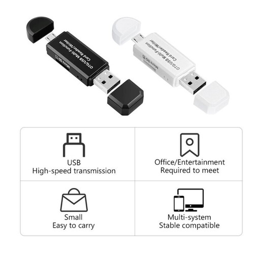 High Speed Memory Android Card Reader Adapter SDHC SDXC MMC TF SD USB OTG - Picture 3 of 11