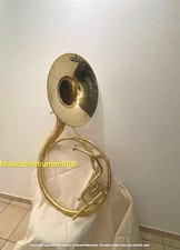 SOUSAPHONE 16"BELL TUBA PURE BRASS IN GOLD POLISH MOUTHPC CASE BOX FREE SHIP