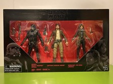 STAR WARS BLACK SERIES CASSIAN ANDOR JYN ERSO DEATH TROOPER FIGURE SET ROGUE ONE