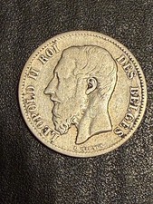 1886  50 Centimes - Léopold II  French text  Belgium lot # 2125