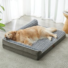 Orthopedic Dog Beds for Large Dogs-Waterproof Sofa Dog Bed with Removable Was...