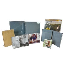 Vintage Lot of 8 Acrylic Clear Picture Photo Frames Assorted Sizes