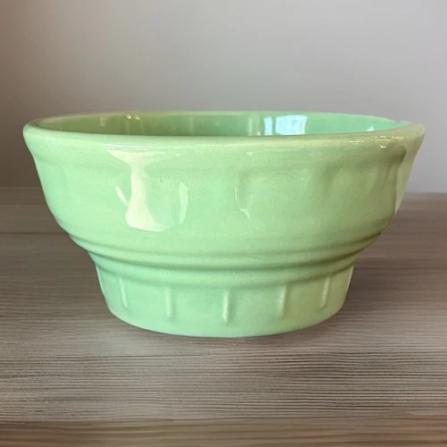 Vintage Haeger Pottery #33 Bowl planter Chartreuse green MCM