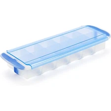 Stackable Ice Cube Tray with Slide Off Lid for 2oz Large Cubes