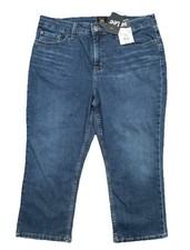 NWT Lee Mid-rise Stormy Lines Capri Jeans Size 14m