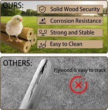 Chicken Perch 3 Pack Chick Toys Wooden Roosting Bar Chicken Coop Accessories ...