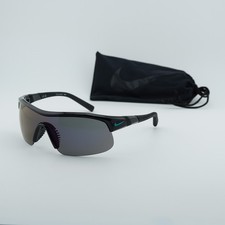 New Nike NIKE SHOW X1 DX6520 010 Shiny Black/Blue Mirror 58-18-136 Sunglasses