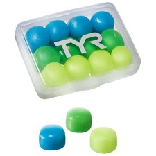 Tyr Comfortable Silicone Earplugs For Swimming Pack Of 12 Reusable Case Included