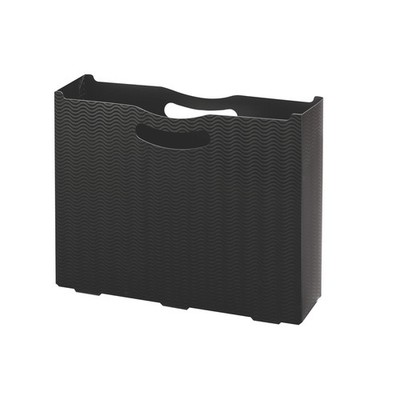 Smead Letter Size Poly File Box 3 Inch Expansion Black Durable Storage Solution