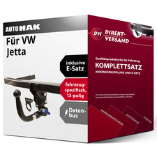 Für Jetta III Typ 1K2 (Auto Hak) Anhängerkupplung abnehmbar + E-Satz 13pol AHK