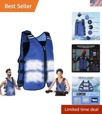 Ice Vest, Adjustable Cooling Vest for Men Women with 32 PCS Ice Packs