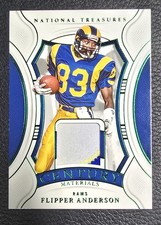 2024 National Treasures Flipper Anderson Century Materials Patch /5 Rams Emerald