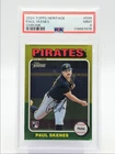 PAUL SKENES 2024 TOPPS HERITAGE CHROME HIGH NUMBER ROOKIE RC /699 PSA 9 Q0004