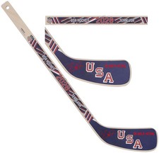 Brock Nelson Team USA Signed 2026 Olympic Mini Wood Stick w/26 Gold Medal Insc