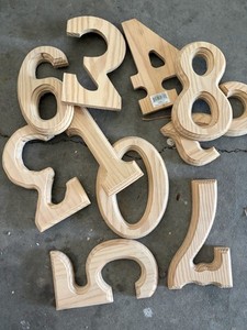 Unfinished Wooden Numbers