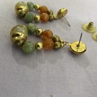 Handmade Orange/green/yellow Glass Beaded Dangle Earrings — photo 6